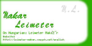 makar leimeter business card